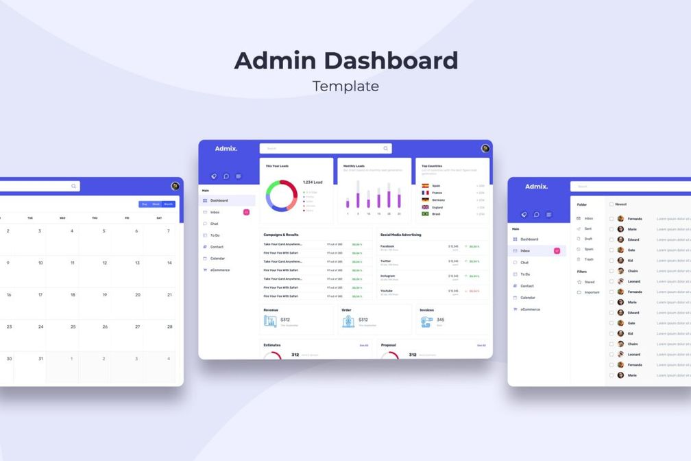 Admin Dashboard Social Media Advertising