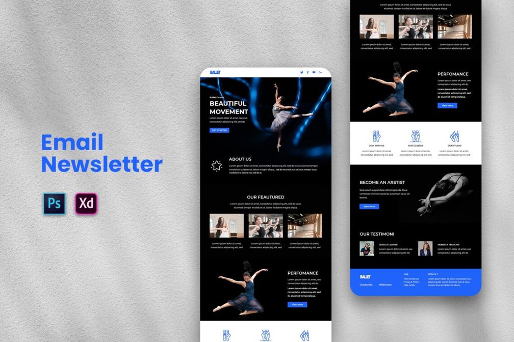 Ballet Dance Classes Email Newsletter