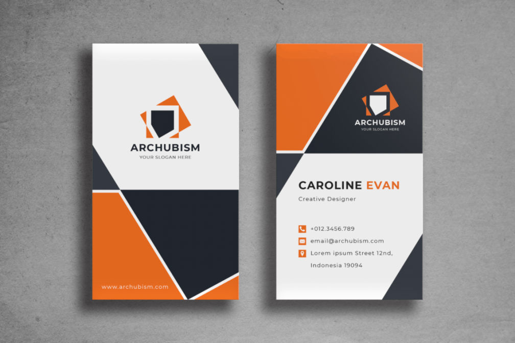 Business Card Black Orange Templatepng