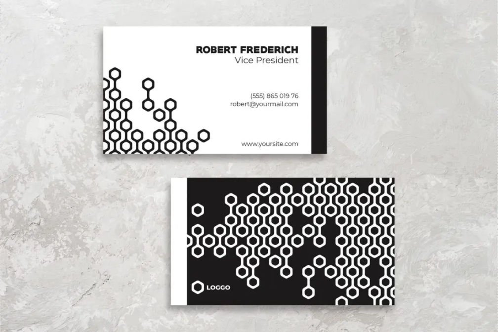 Business Card Black White Templatejpg