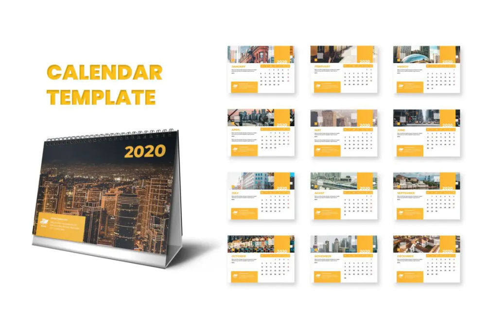 Calender City View Templatejpg
