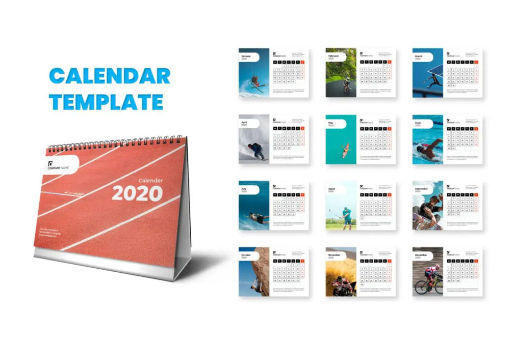 Calender Natural Sports Templatejpg