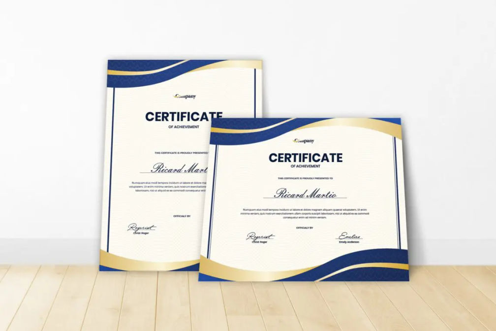 Certificate Company Achievementjpg