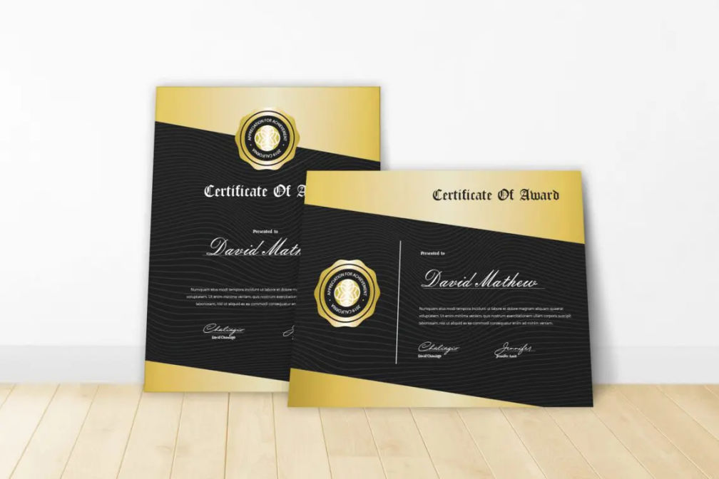 Certificate Gold Awardsjpg