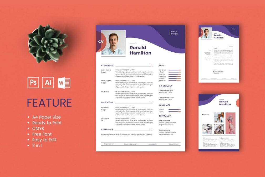 Cv Resume Graphic Designer Profile 3
