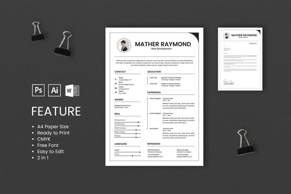 Cv Resume Web Developers Profile