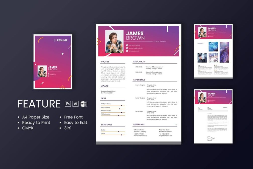 Cv Resume  Creative Designer Profile 3