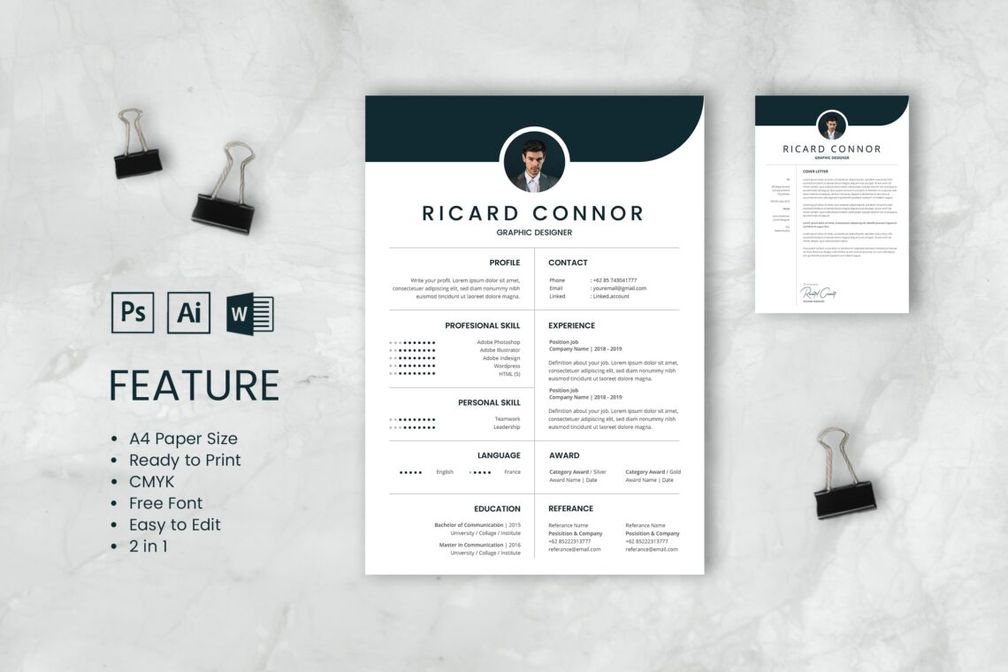 Cv Resume  Graphic Designer Profile 4