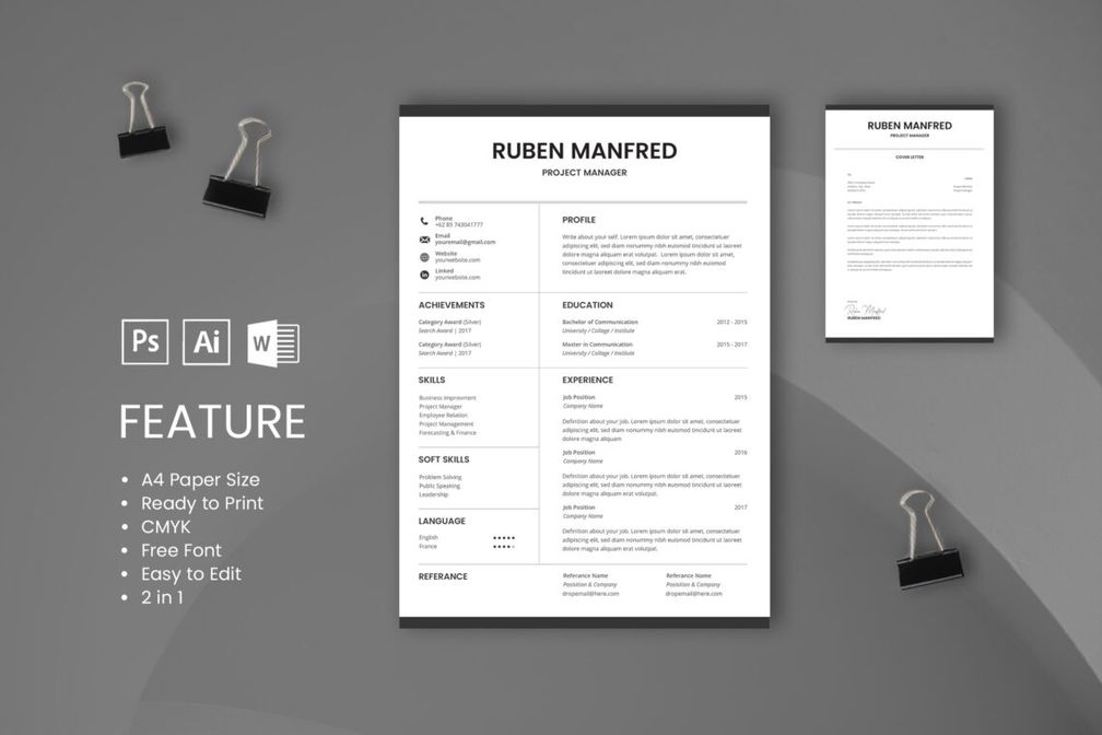 Cv Resume Project Manager Profile 3