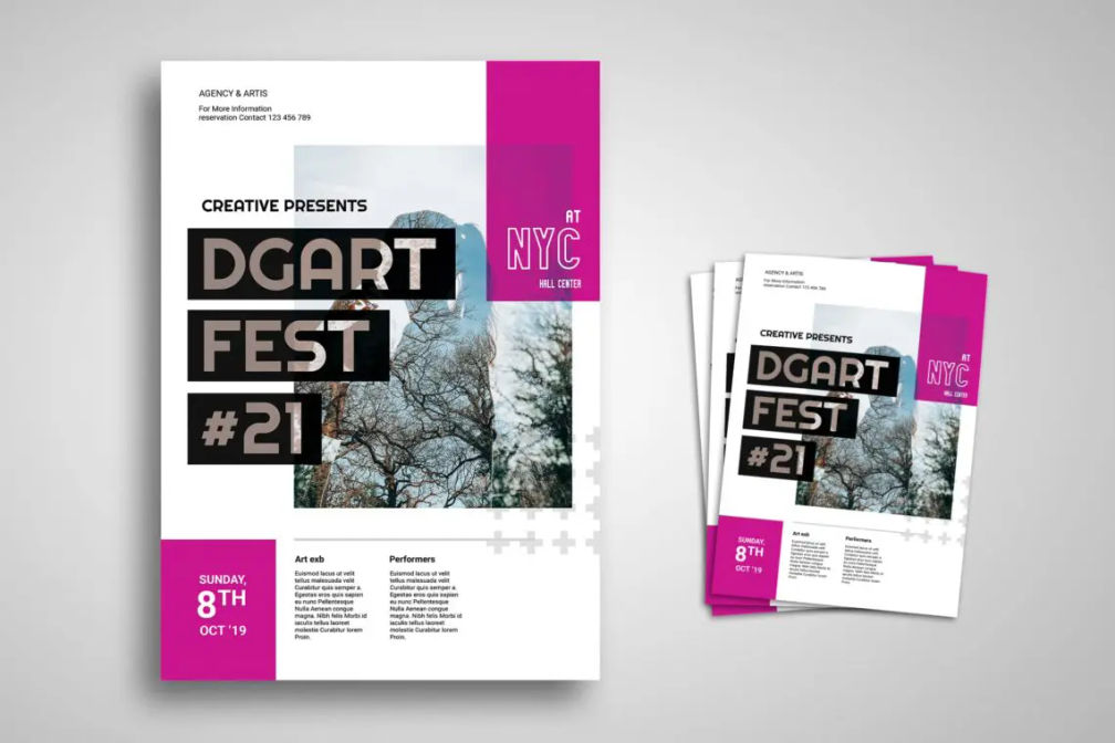 Flyer Template Art Creative Festivaljpg