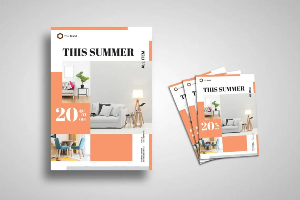 Flyer Template Decorative Grid Designjpg