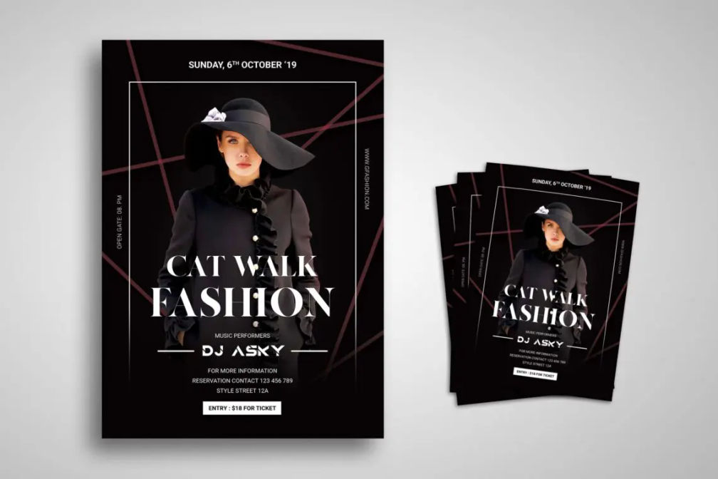 Flyer Template Fashion Catwalkjpg