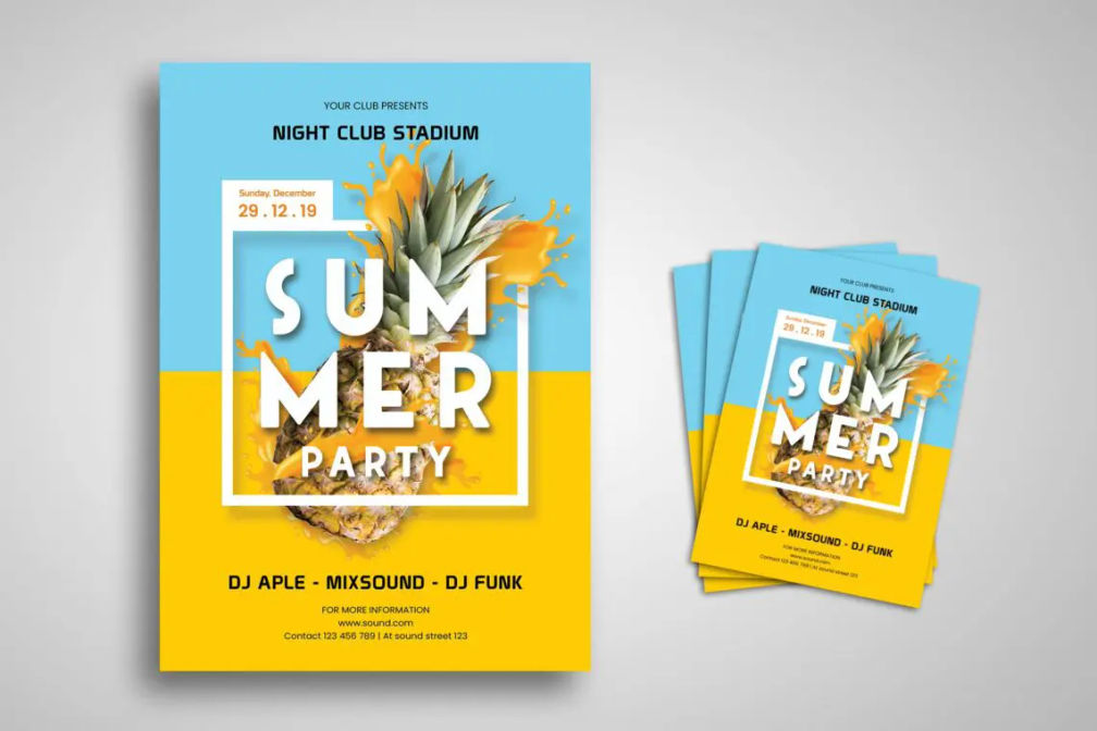 Flyer Template Fresh Summer Partyjpg
