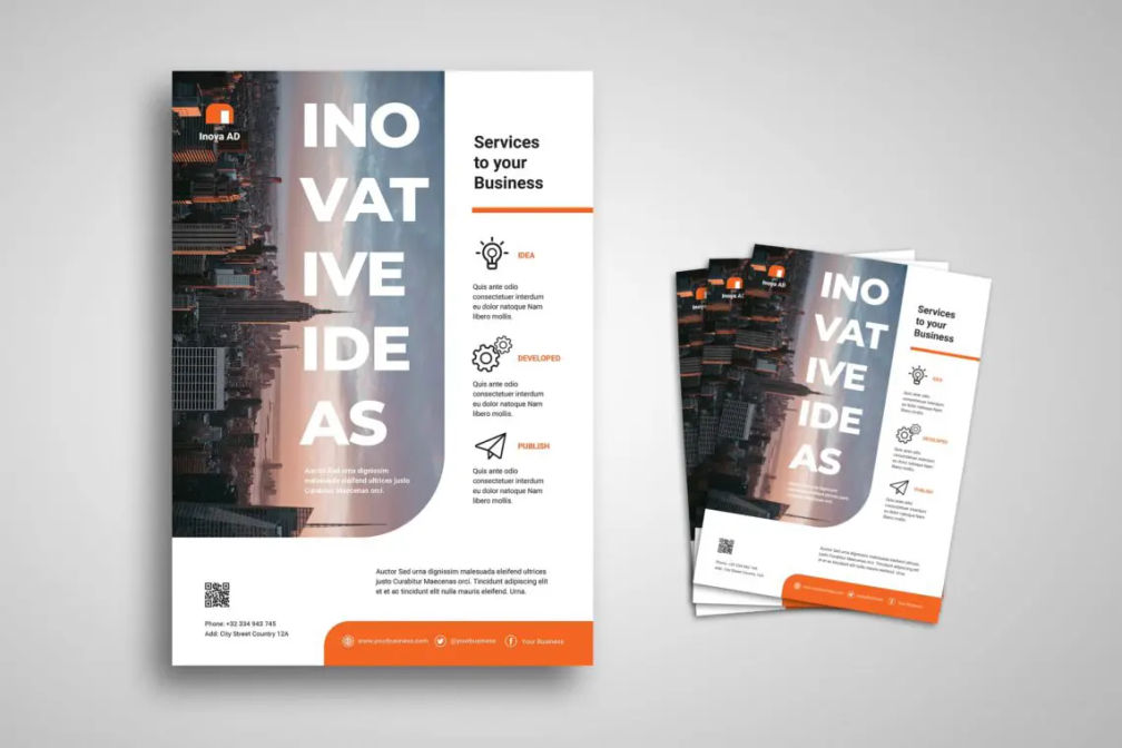 Flyer Template Innovation Bussines Servicejpg