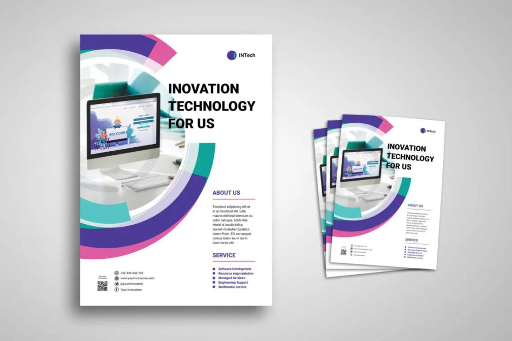Flyer Template Innovation Technology Servicejpg