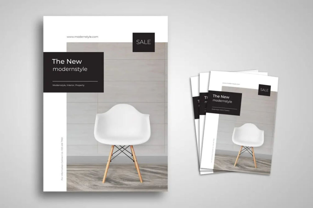 Flyer Template Modern Style Designjpg