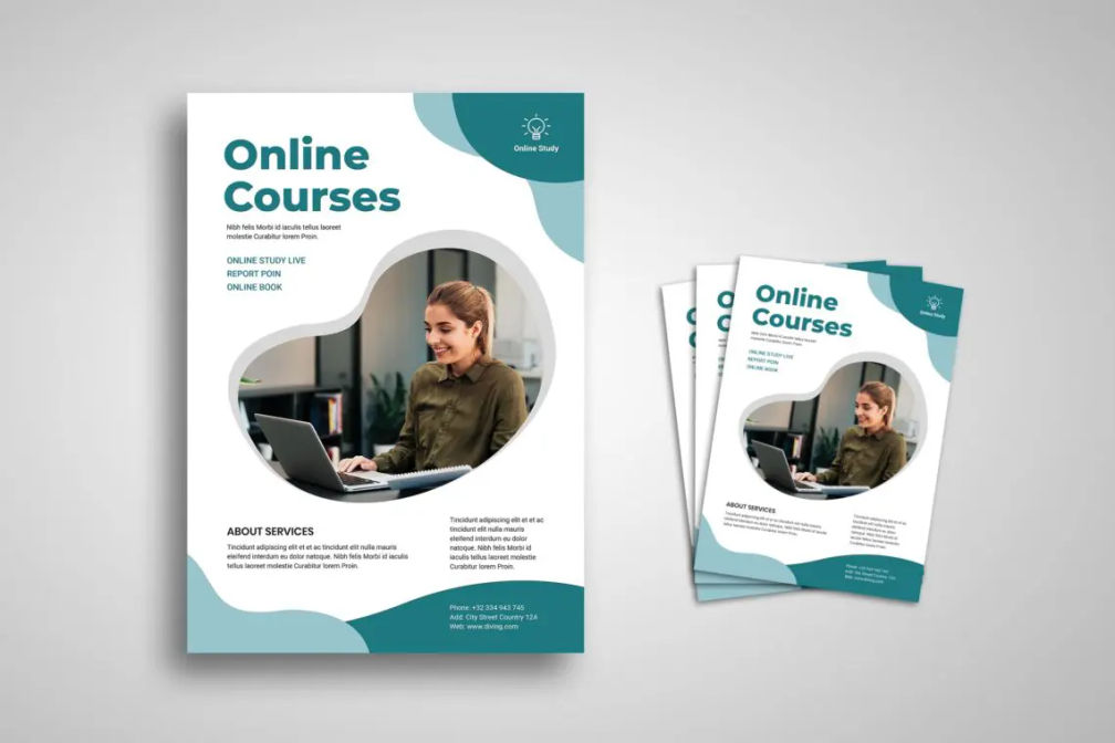 Flyer Template Online Courses Promotionjpg