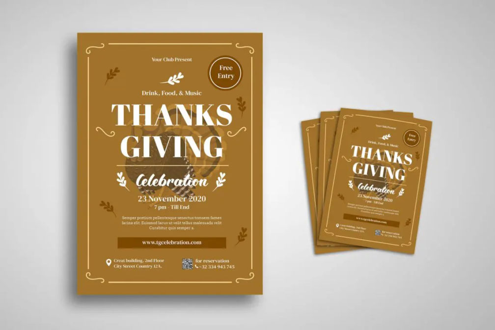 Flyer Template Reception Thanksgivingjpg