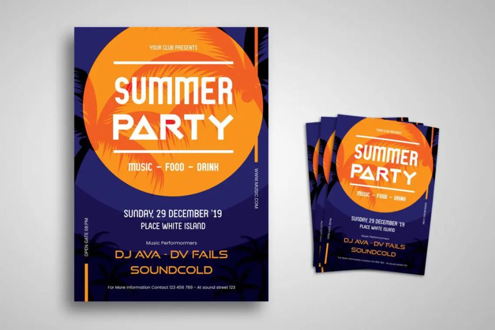 Flyer Template Summer Party Eventjpg