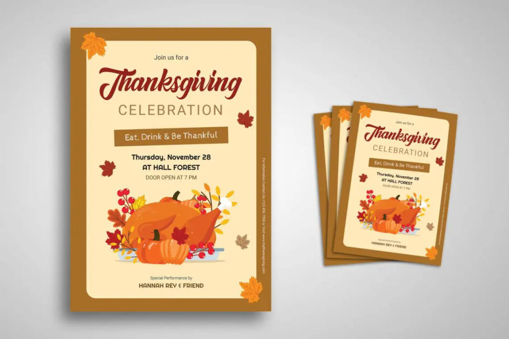 Flyer Template Thanksgiving Celebrationjpg