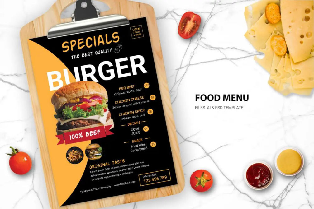 Food Menu Special Burgerjpg