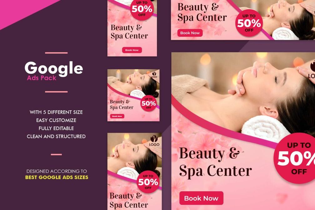Google Ads Web Banner Beauty Spa Center