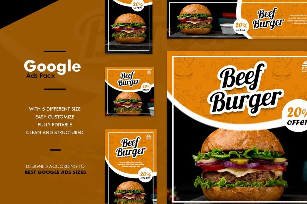 Google Ads Web Banner Beef Burger