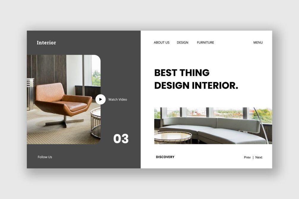Hero Header Design Interior Service