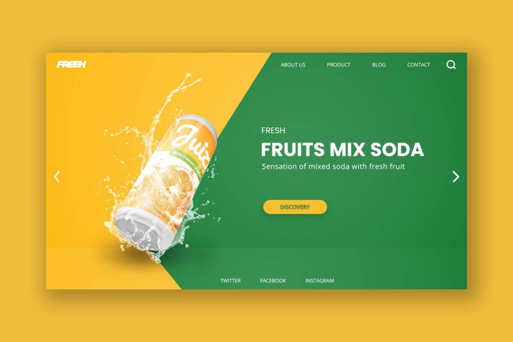 Hero Header Fruits Soda Product