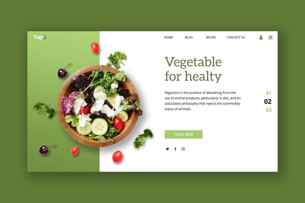Hero Header Healthy Vegetable Store