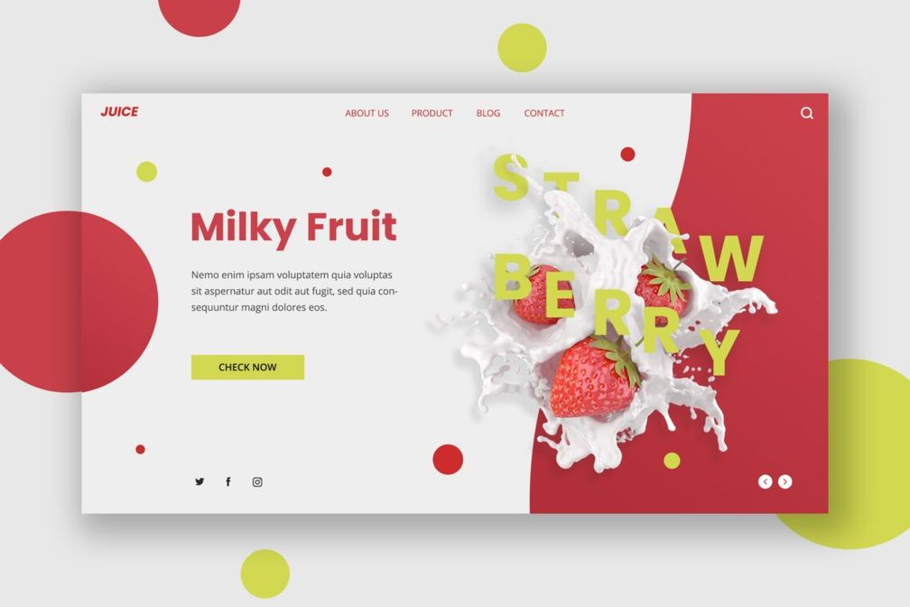 Hero Header Milky Fruit Product