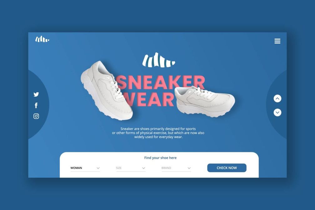 Hero Header Sneaker Shoes Shop