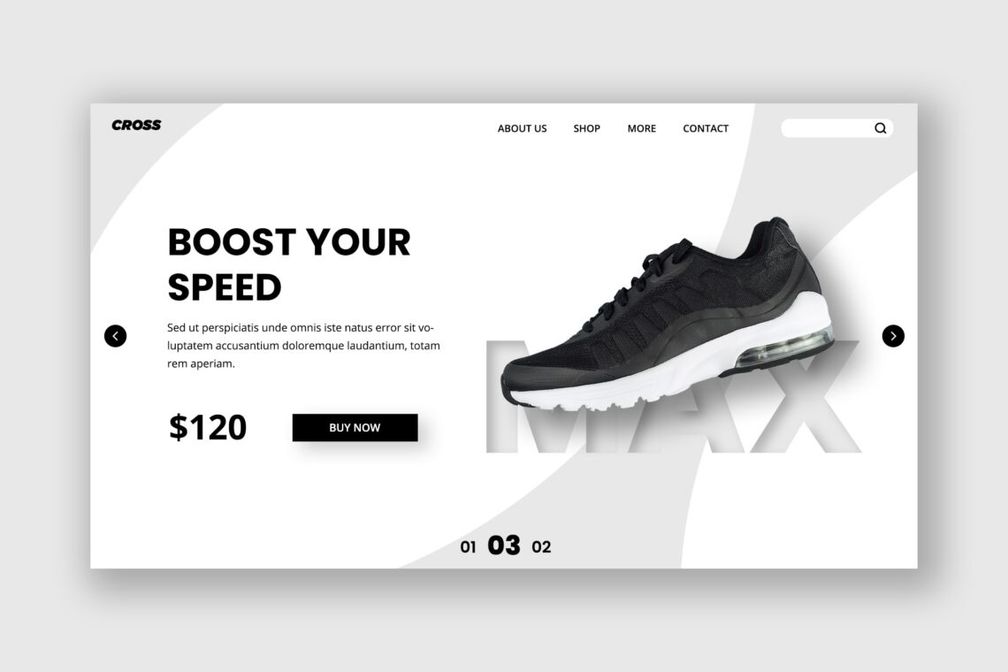 Hero Header Speed Shoes Store