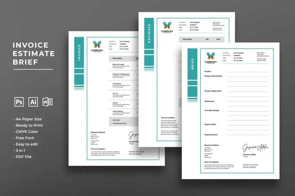 Invoice Digital Content Companyjpg