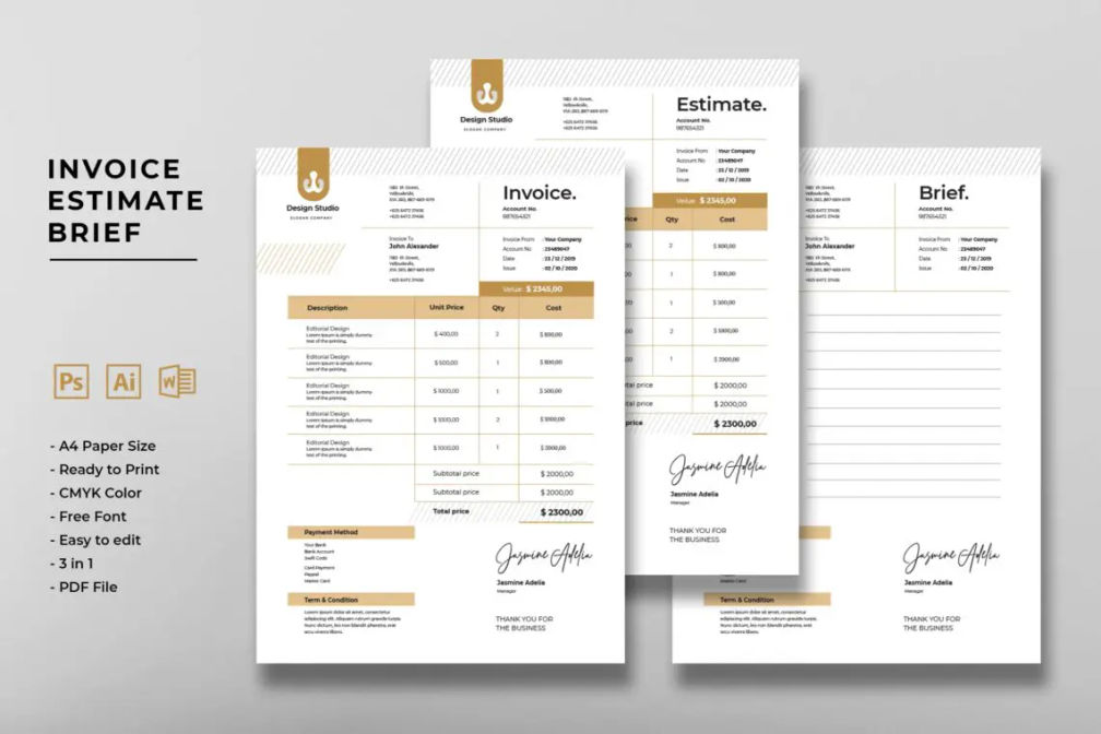 Invoice Graphic Design Studiojpg