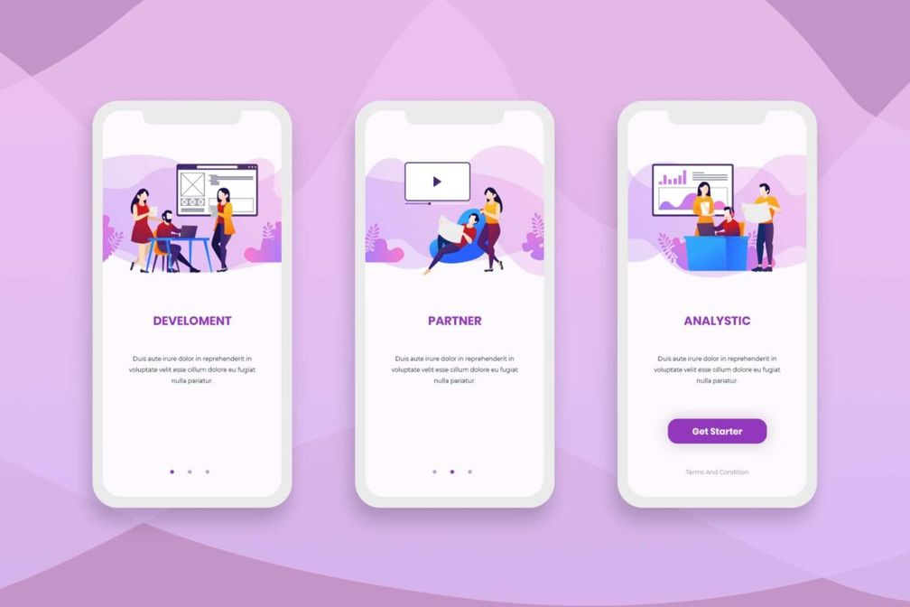 Onboarding Screens Development Analytics