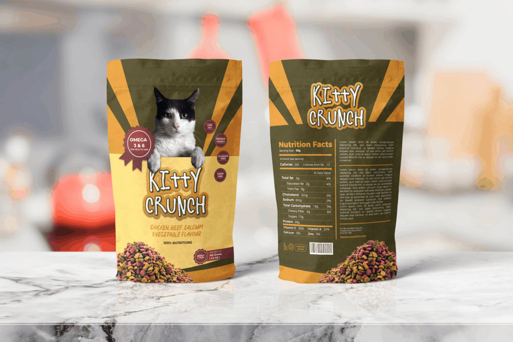Packaging Template Cats Food Nutrition