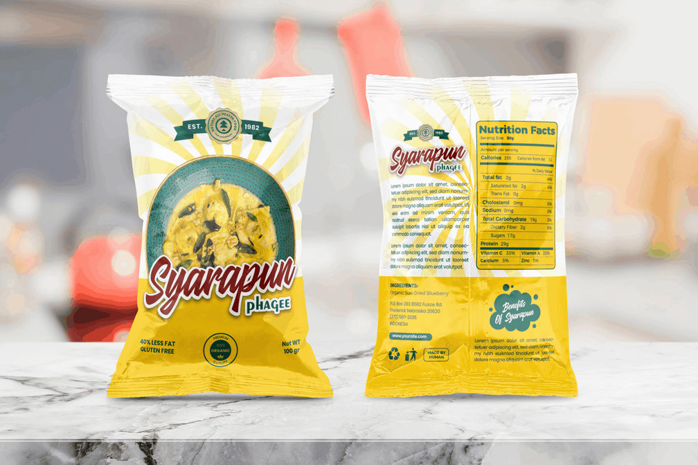 Packaging Template Fastfood Vegetable