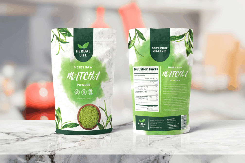 Packaging Template Matcha Powder