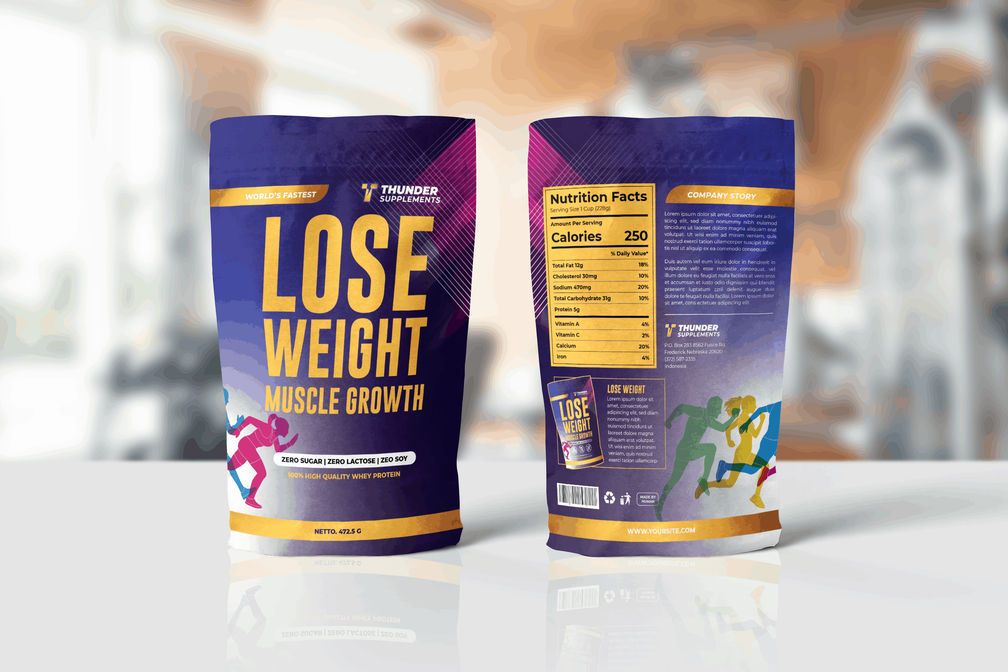 Packaging Template Muscle Growth Nutrition