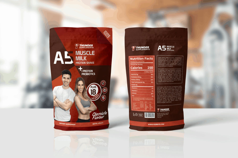 Packaging Template Muscle Supplement