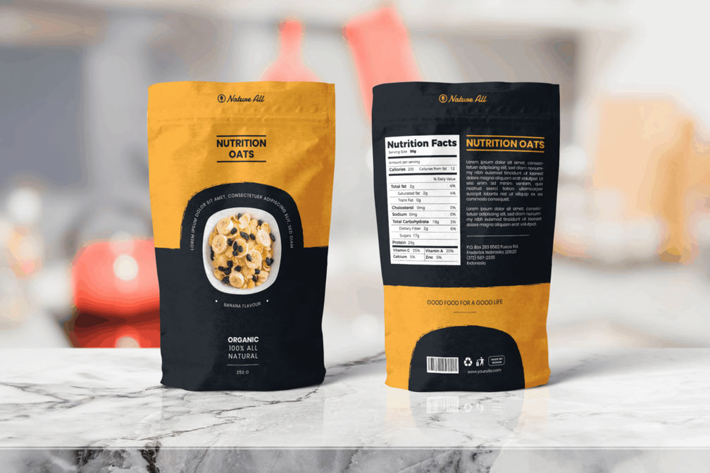 Packaging Template Nutrition Oats