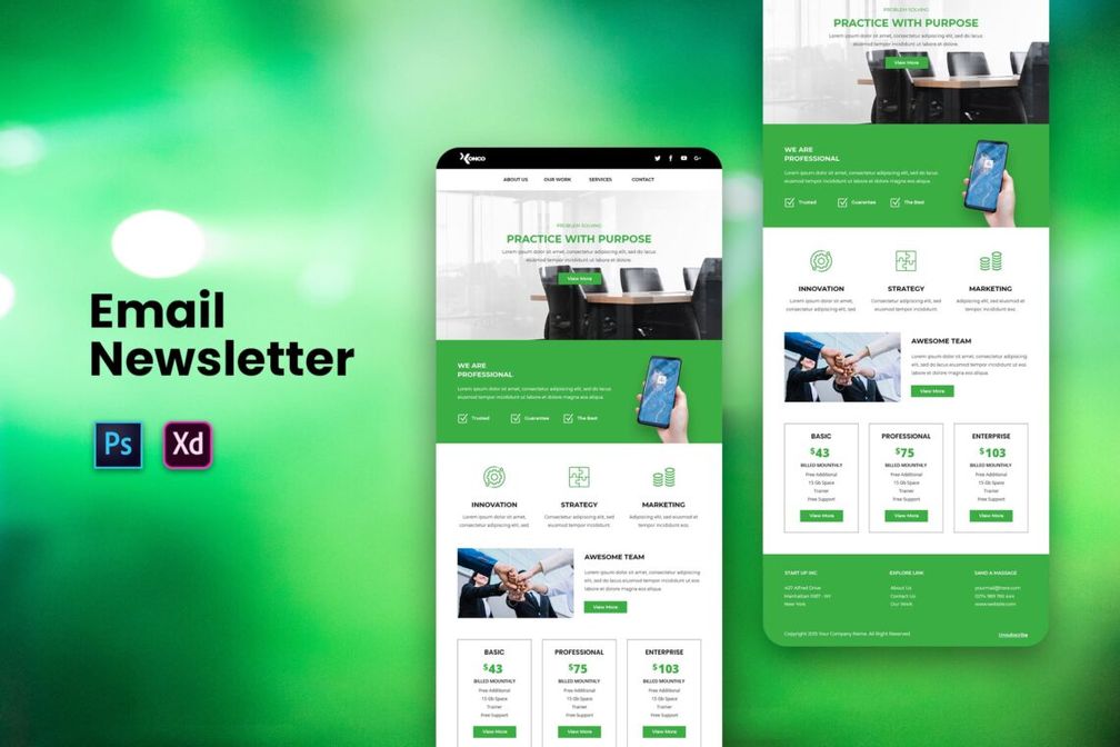 Professional Strategy Email Newsletter