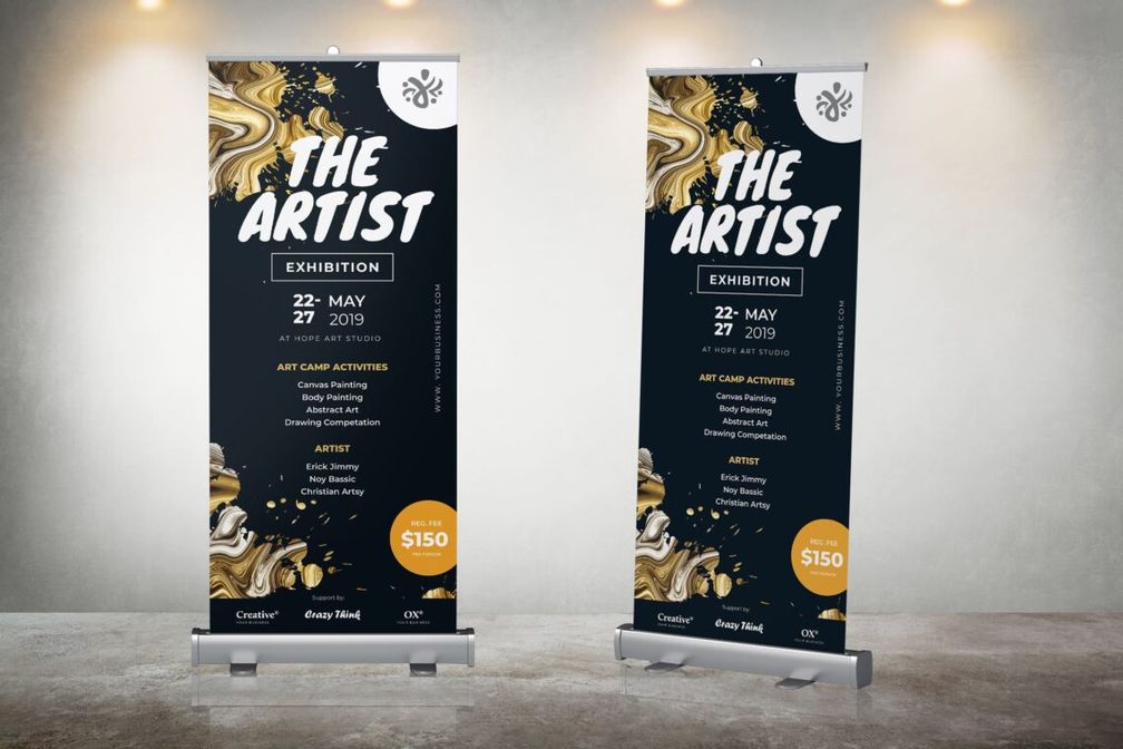 Roll Up Banner Art Exhibitions