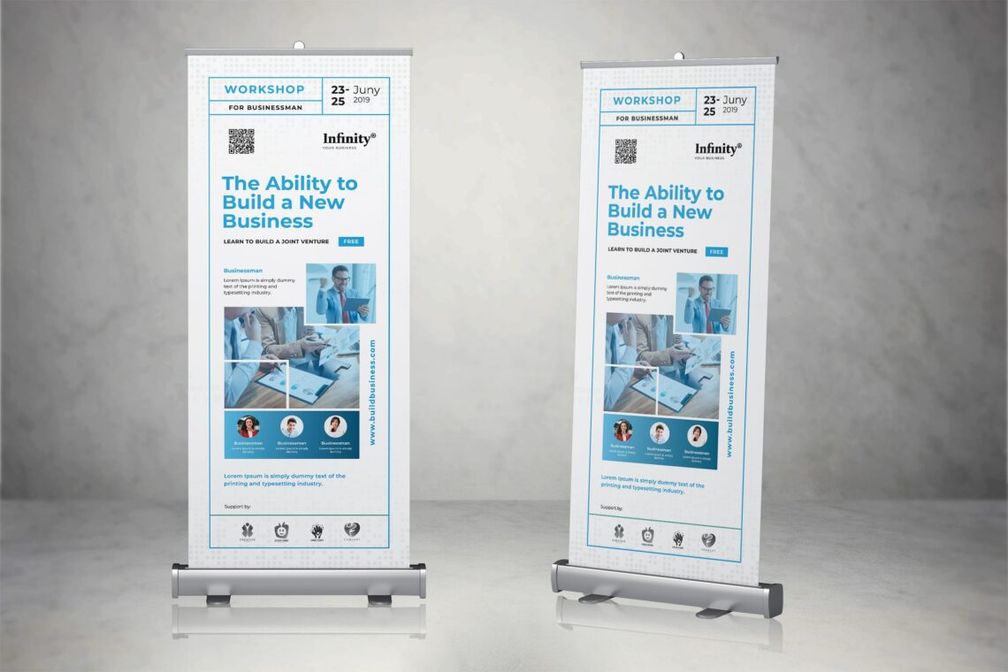 Roll Up Banner Businessman Workshop