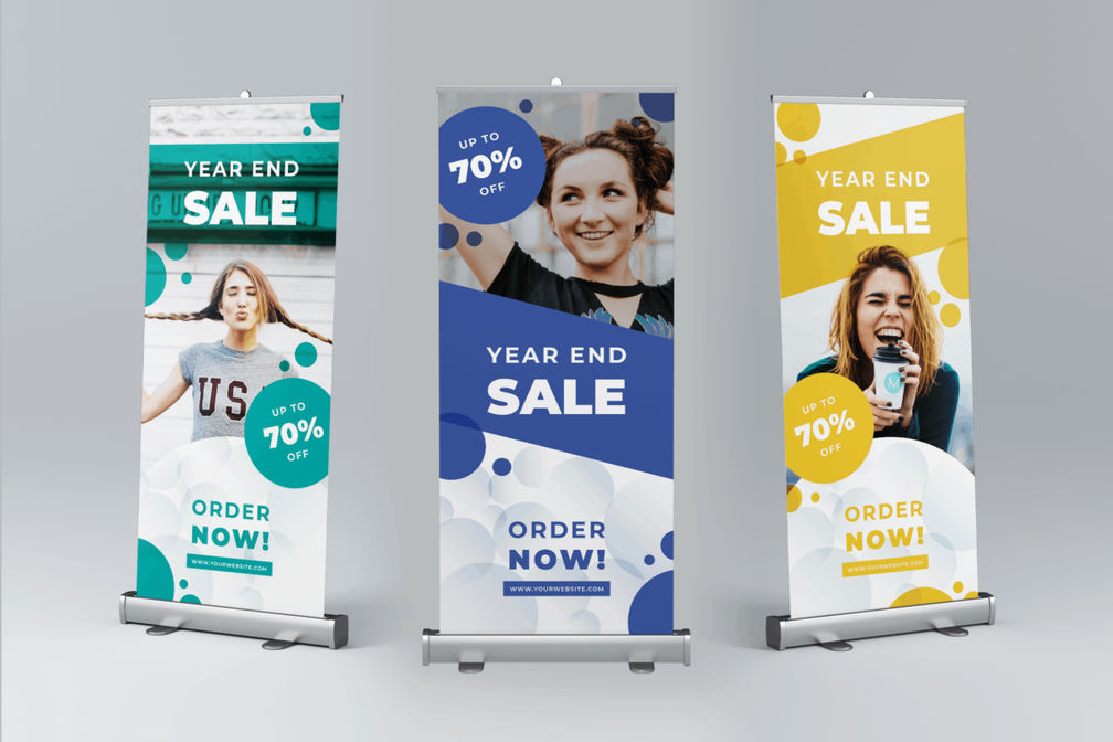 Roll Up Banner Year End Sale