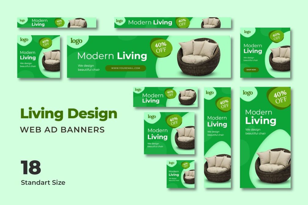 Web Banner Modern House Promotion