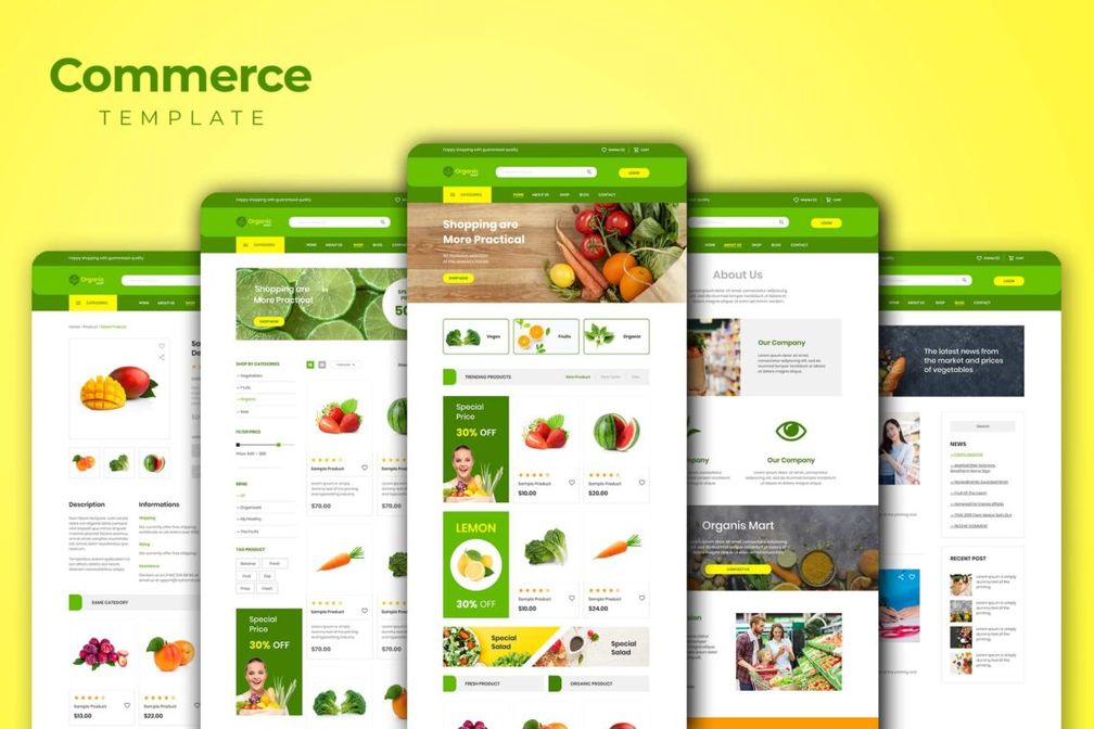 Web Commerce Fresh Vegetables Store