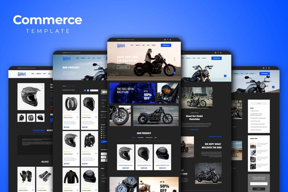 Web Commerce Harley Motorbike Gear
