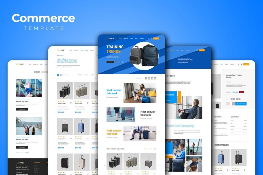 Web Commerce Travel Suitcase Shop